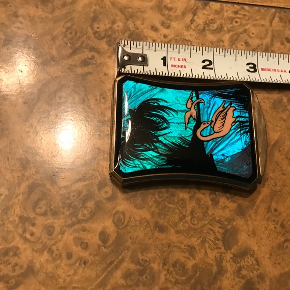 Vintage Art Deco Flamingo Enamel Compact - Picture 2 of 7